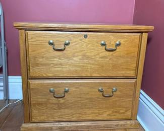 192 woodentwodrawerfilecabinet