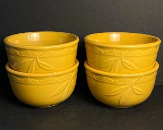 088 yellowembossedstonewarebowls