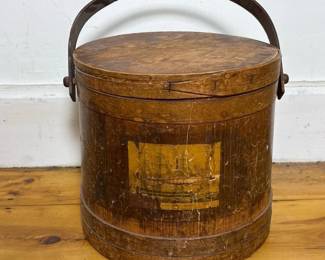 038 vintagewoodenfirkinbucketwithshipd