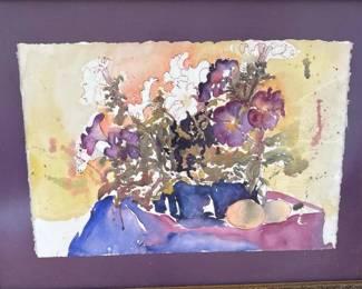 160 framedwatercolorfloralstilllifeint
