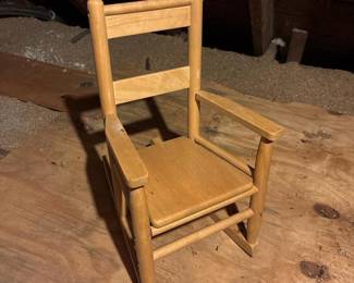 236 dolphinteakwoodchildsrockingchair