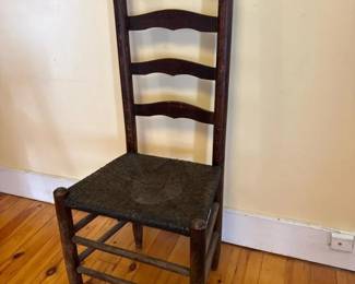 023 ladderbackchairwithwovenrushseat