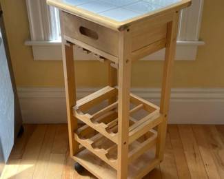 074 tiletopwoodenrollingkitchencartisl