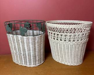 193 pairofwhitewickerwastebaskets