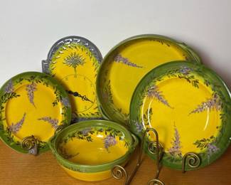 053 frenchpotteryplatesservingbowlsand