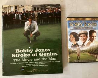 Signed Jim Caviezel book Bobby Jones, DVD Bobby Jones
