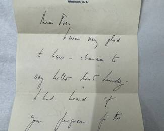Hand Written and Signed Letter John F Kennedy