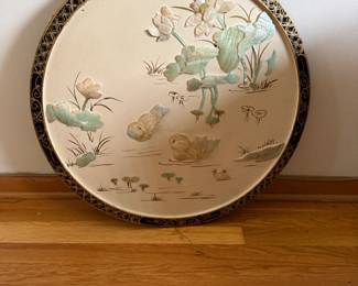 Antique round decorative wall plaque