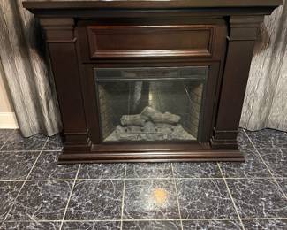 Electric fireplace with remote
