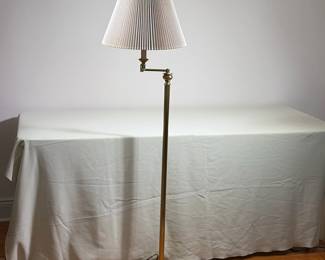 STIFFEL BRASS SWING-ARM FLOOR LAMP