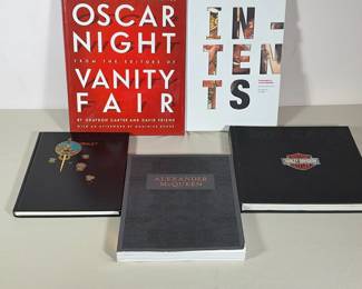 (5pc) GROUP OF FIVE ASSORTED COFFEE TABLE BOOKS INCLUDING SIGNED PATRICK MCMULLAN