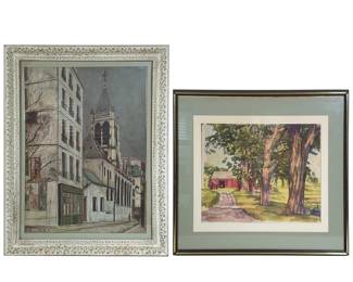 LUIGI LUCIONI (ITALIAN-AMERICAN, 1900-1988) AND AFTER MAURICE UTRILLO (FRENCH, 1883-1955) PRINTS