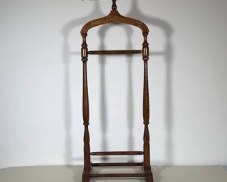 TRADITIONAL TURNED WOOD BUTLER VALET STAND