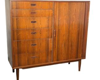 MAURICE VILLENCY MID-CENTURY MODERN ROSEWOOD GENTLEMAN'S CHEST