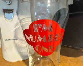 Vintage "I'm Number One" Novelty Drinking Glass