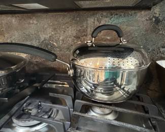 Circulon Steel Straining Saucepan