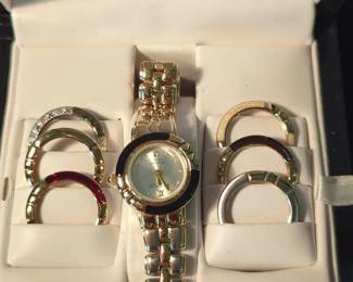 Anne Klein New York Interchangeable Bezel Watch Set