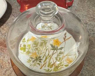 Goodwood "Wildflower" Cheese Board with Glass Dome