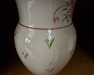 Teleflora 1985 Pink Tulip Tumble-Up Bedside Carafe Set