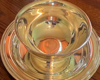 Sterling Silver Compote or Bowl with Underplate