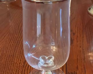 Fostoria Moonspun Iced Tea Glass with Platinum Trim