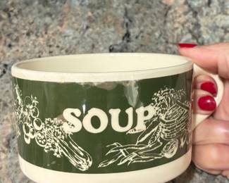 Vintage Vegetable Soup Mug