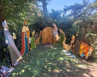 Large Scale Wooden Outdoor Nativity Set