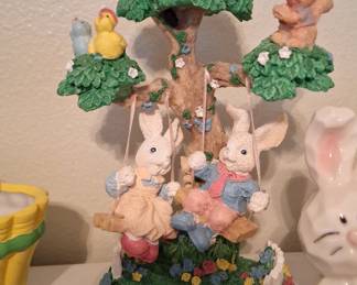 Jaimy Easter Jubilee Swinging Bunnies Figurine