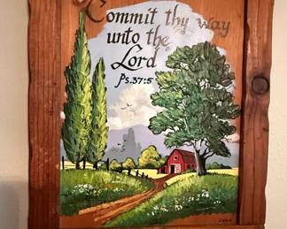 J. Weir Hand-Painted Scriptural Wood Sign