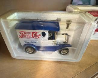Golden Classic Pepsi-Cola Model T Delivery Truck Coin Bank