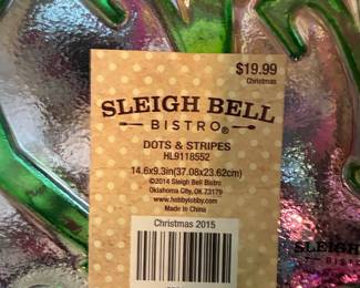 Sleigh Bell Bistro Christmas Candy Cane Platter
