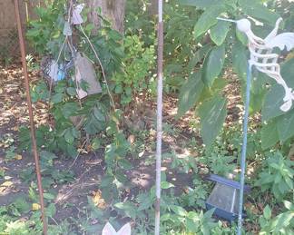 Vintage Metal Butterfly Kinetic Garden Spinner Stake