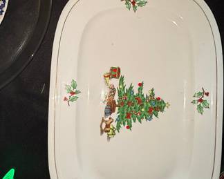 Tienshan Holiday Hostess Christmas Tree Dinnerware Set