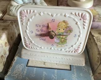 Precious Moments 'It's Time To Bless Your Own Day!' Porcelain Clock 102926