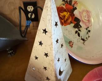 PartyLite Ceramic Star and Moon Votive Candle Holder