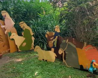 Outdoor Nativity Scene Silhouette Set