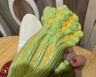 Vintage Majolica-Style Corn and Vegetable Napkin Holder