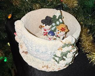 Christmas Snowman Decorative Bowl