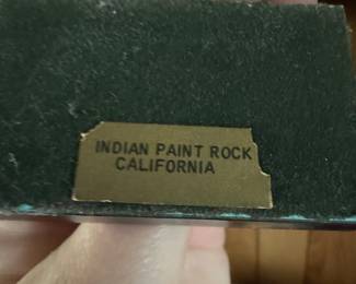 Indian Paint Rock Specimen in Framed Display