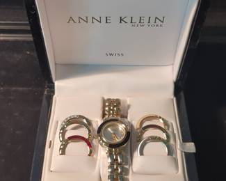 Anne Klein New York Interchangeable Bezel Watch Set