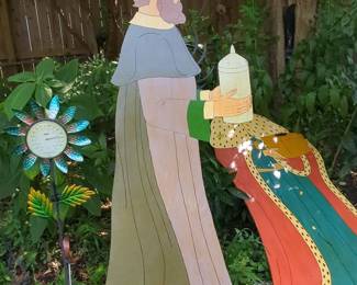 Vintage Wooden Nativity Wise Man Lawn Ornament