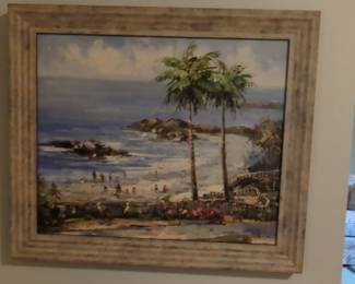 Florida Highwaymen Style Tropical Landscape Oil Painting