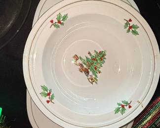 Tienshan Holiday Hostess Christmas Tree Dinnerware Set