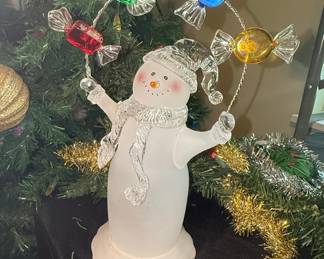 LiBien Glass Snowman Ornament
