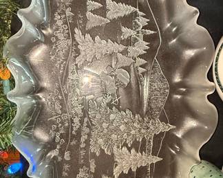 Mikasa "Christmas Story" Frosted Glass Serving Platter