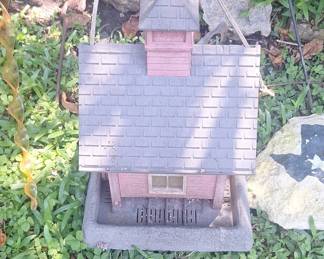 Vintage Schoolhouse Bird Feeder
