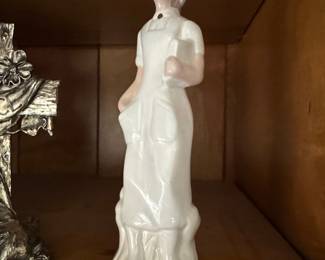 Vintage Nurse Figurine - 'L.W. 1987'