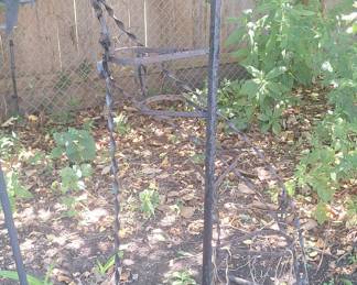 Wrought Iron Spiral Plant Stand