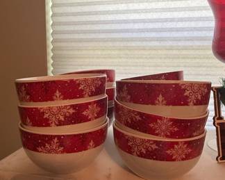 Royal Norfolk Snowflake Holiday Bowls