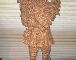 Large Glittered Santa Claus Figurine
